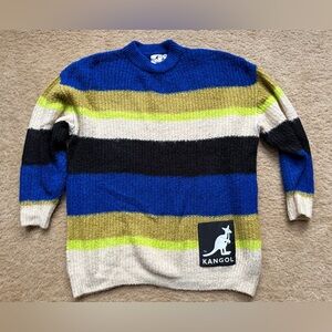 Kangol x HM Bold Oversized Striped Crewneck Sweater Small